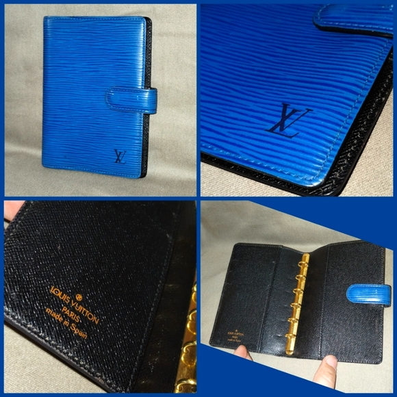 LOUIS VUITTON BLUE EPI LEATHER PLANNER/POCKETBOOK/ORGANIZER 6